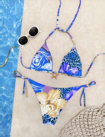 Costum de baie Shein, mix culori