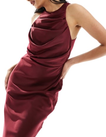 Rochie midi ASOS, vișiniu