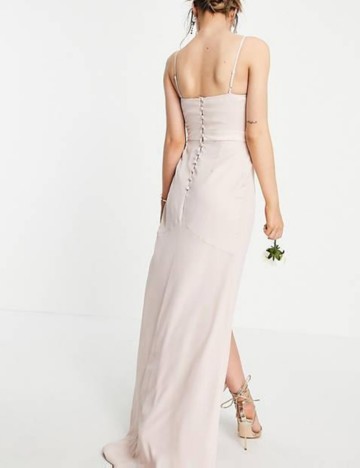 Rochie maxi ASOS, roz pudra