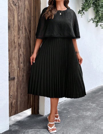 Rochie midi Shein Curve+, negru