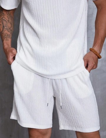 Pantaloni scurți Shein, alb