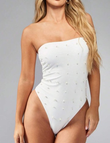 Costum de baie întreg Shein, alb