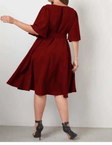 Rochie midi Shein Curve+, vișiniu