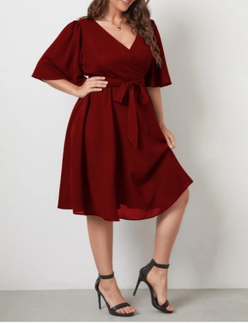 Rochie midi Shein Curve+, vișiniu