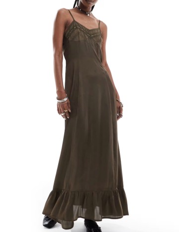 Rochie maxi Reclaimed vintage, maro