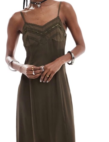 Rochie maxi Reclaimed vintage, maro