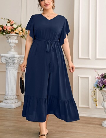 Rochie midi Shein Curve+, albastru