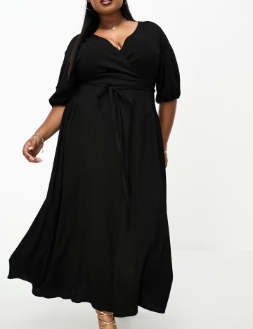 Rochie midi ASOS, negru