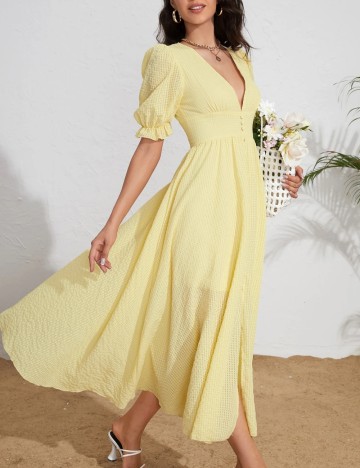 Rochie midi Shein, galben
