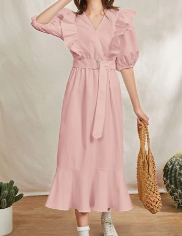 Rochie midi Shein, roz