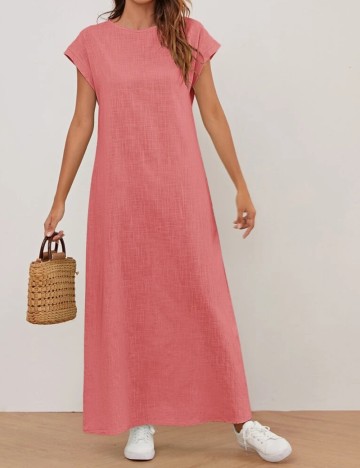 Rochie maxi Shein Curve+, roz
