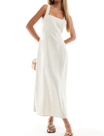 Rochie midi ASOS, crem