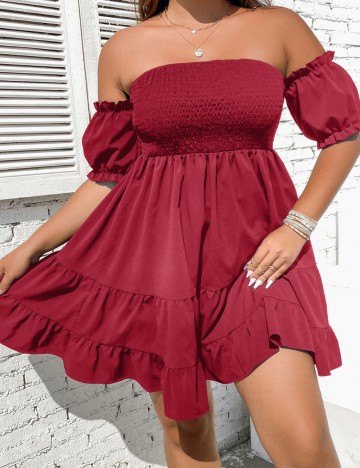Rochie mini Shein Curve+, vișiniu
