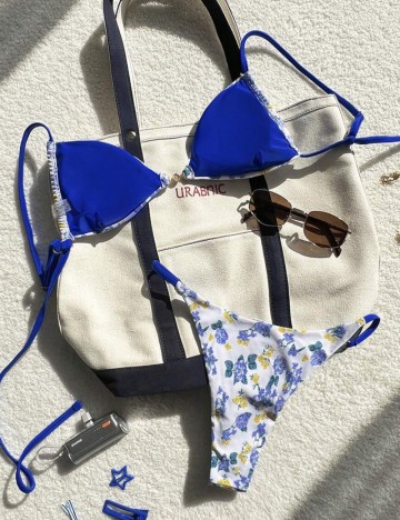 Costum de baie Shein, mix culori