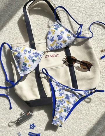 Costum de baie Shein, mix culori