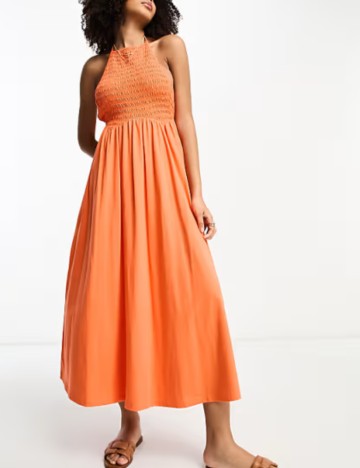Rochie midi ASOS, portocaliu