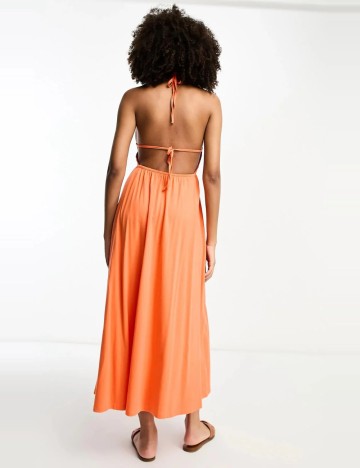 Rochie midi ASOS, portocaliu