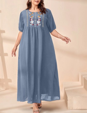 Rochie maxi Shein Curve+, albastru