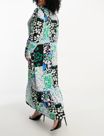 Rochie midi ASOS, mix culori
