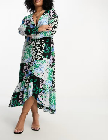 Rochie midi ASOS, mix culori