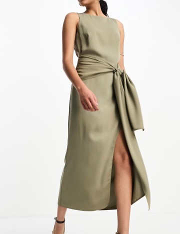 Rochie midi ASOS, verde