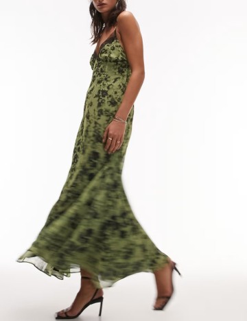 Rochie maxi ASOS, verde