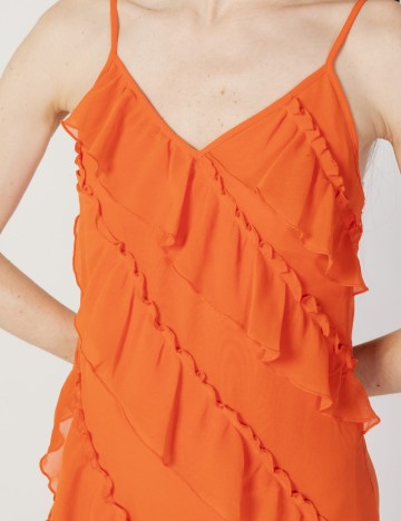 Rochie maxi Vila, portocaliu