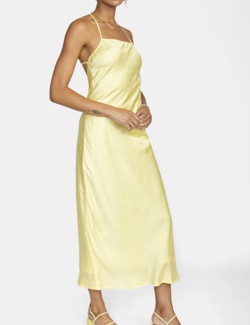 Rochie midi Rvca, galben
