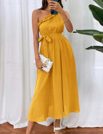 Rochie midi Shein, galben