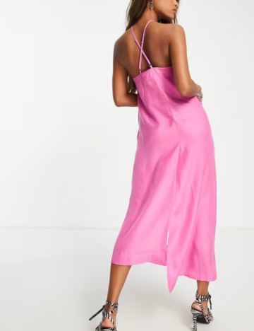 Rochie midi ASOS, roz