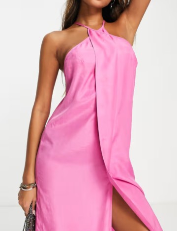 Rochie midi ASOS, roz