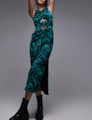 Rochie midi Topshop, mix culori
