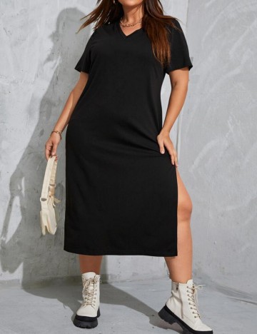 Rochie midi Shein Curve+, negru