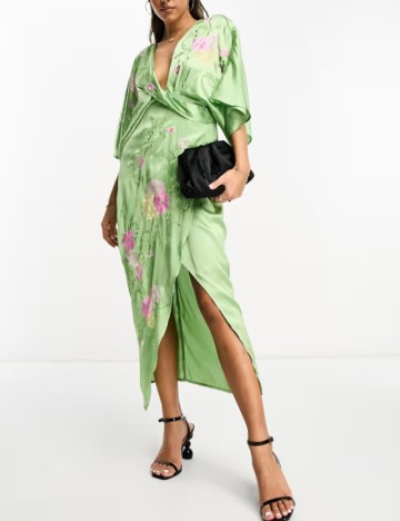 Rochie midi ASOS, verde