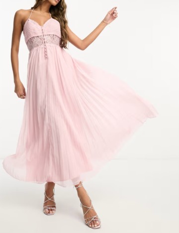 Rochie midi ASOS, roz