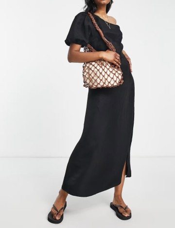 Rochie midi Topshop, negru