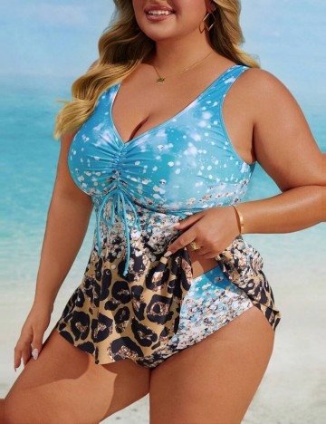 Costum de baie Shein Curve+, mix culori