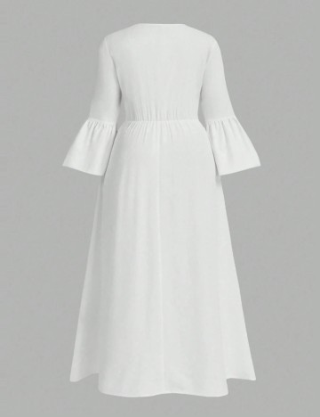 Rochie midi Shein Curve+, alb