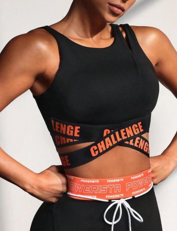 Top sport Shein, negru