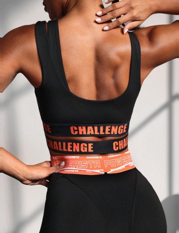 Top sport Shein, negru