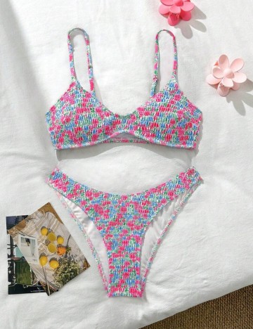 Costum de baie Shein, mix culori
