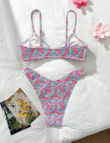 Costum de baie Shein, mix culori