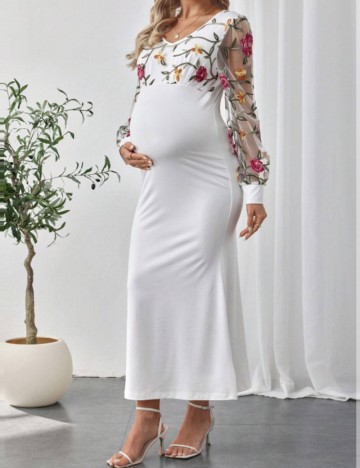 Rochie maxi Shein, alb