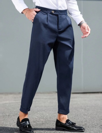 Pantaloni MANFINITY by Shein, albastru