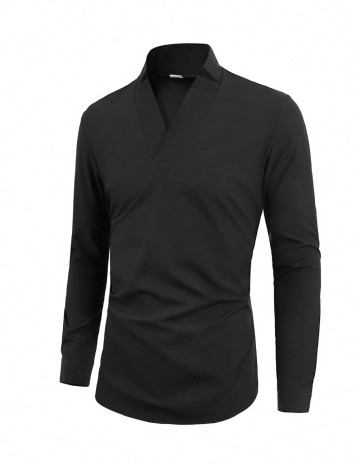 Cămașă MANFINITY by Shein, negru
