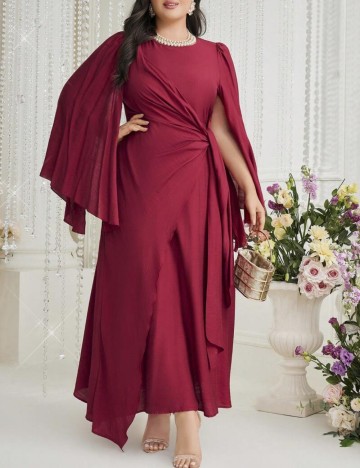 Rochie maxi Shein Curve+, vișiniu