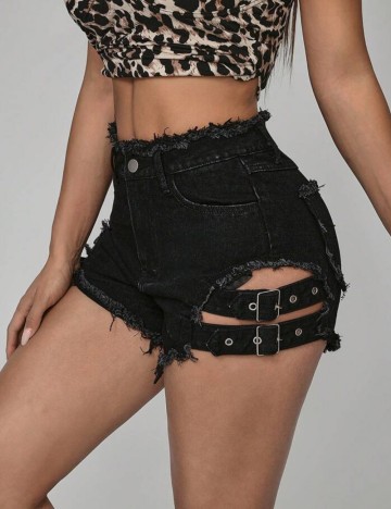 Pantaloni scurți Shein, negru