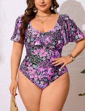 Costum de baie întreg Shein Curve+, mix culori
