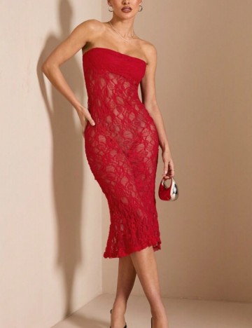 Rochie midi Shein, roșu