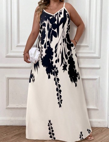 Rochie maxi Shein Curve+, mix culori
